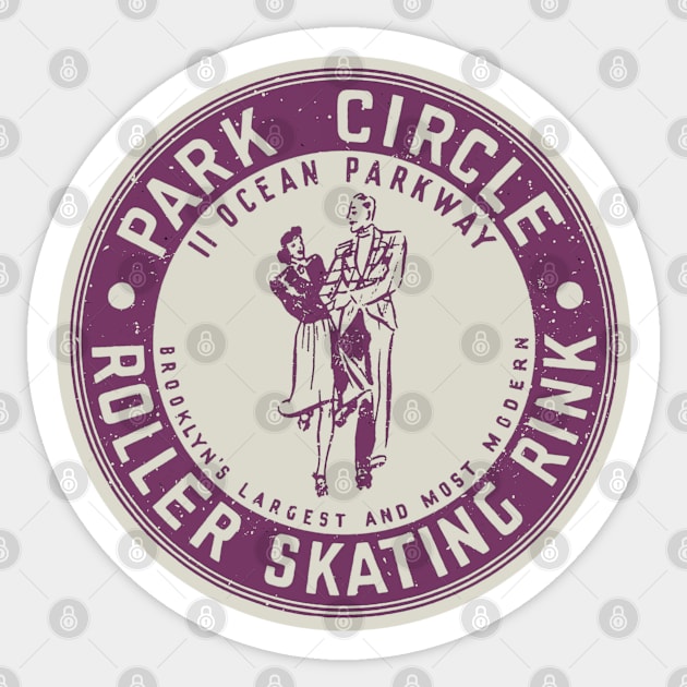 Vintage Roller Skating Brooklyn New York Sticker by Timeless Chaos